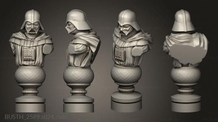 Busts of heroes and monsters (Chess Star Wars, BUSTH_2589) 3D models for cnc