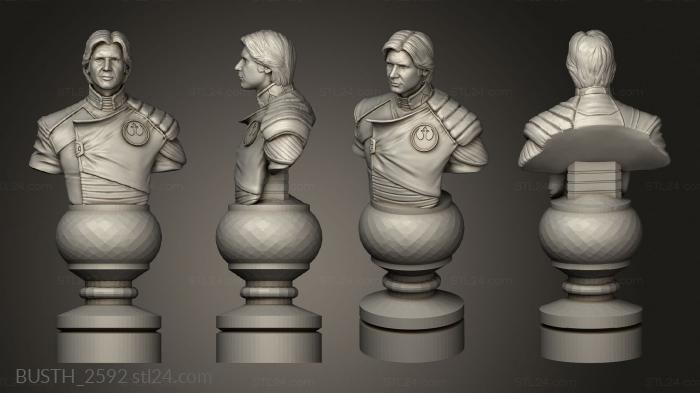 Busts of heroes and monsters (Chess Star Wars, BUSTH_2592) 3D models for cnc