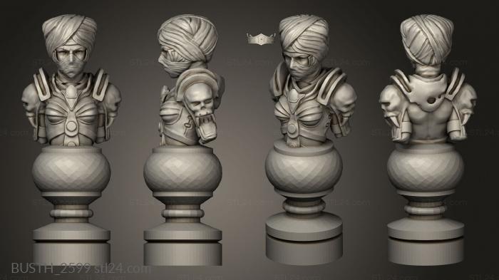 Busts of heroes and monsters (Chess Star Wars, BUSTH_2599) 3D models for cnc