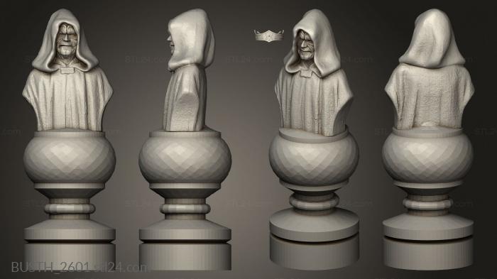 Busts of heroes and monsters (Chess Star Wars, BUSTH_2601) 3D models for cnc
