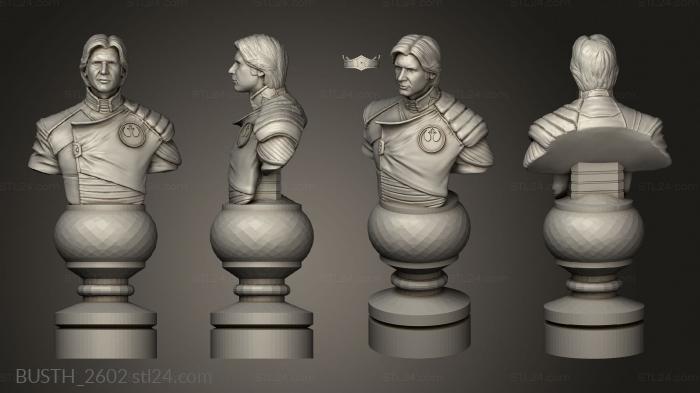 Busts of heroes and monsters (Chess Star Wars, BUSTH_2602) 3D models for cnc