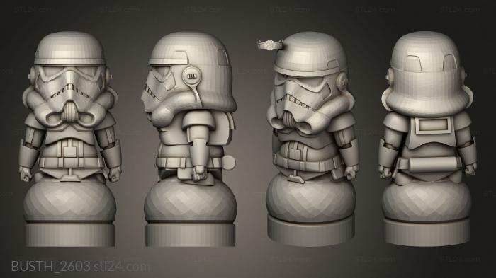 Busts of heroes and monsters (Chess Star Wars, BUSTH_2603) 3D models for cnc