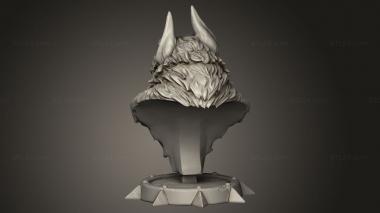 Busts of heroes and monsters (Chest Werewolf, BUSTH_2610) 3D models for cnc