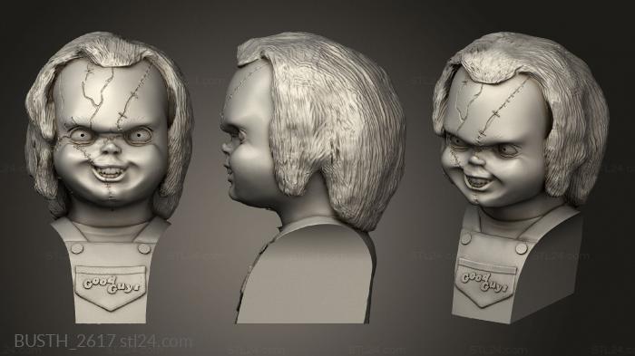 Busts of heroes and monsters (chucky cobem Snorry, BUSTH_2617) 3D models for cnc