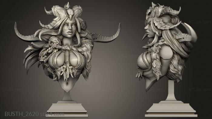 Busts of heroes and monsters (Circe, BUSTH_2620) 3D models for cnc