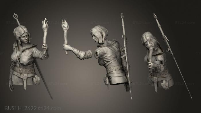 Busts of heroes and monsters (Ciri, BUSTH_2622) 3D models for cnc