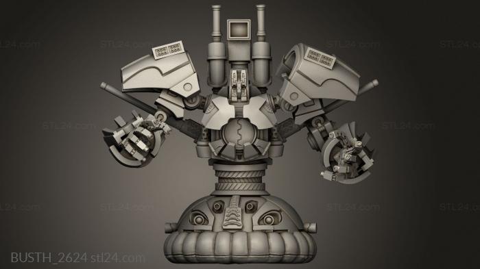 Busts of heroes and monsters (Classic Airbuster, BUSTH_2624) 3D models for cnc
