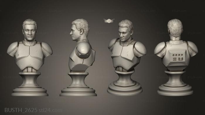 Busts of heroes and monsters (Clone Troopers, BUSTH_2625) 3D models for cnc