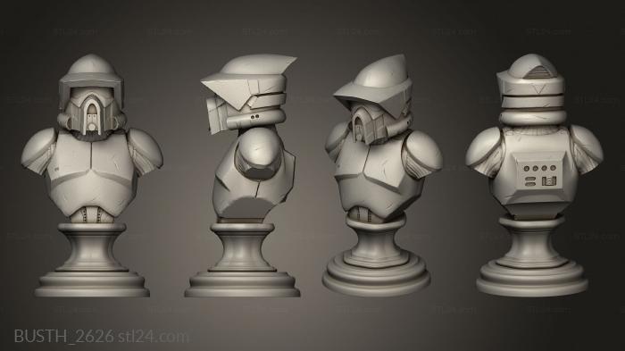 Busts of heroes and monsters (Clone Troopers, BUSTH_2626) 3D models for cnc
