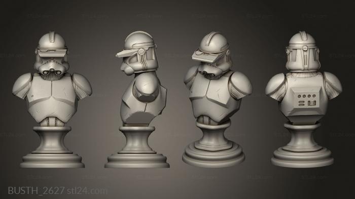 Busts of heroes and monsters (Clone Troopers, BUSTH_2627) 3D models for cnc