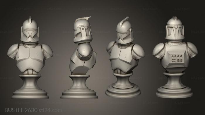 Busts of heroes and monsters (Clone Troopers, BUSTH_2630) 3D models for cnc