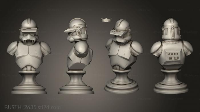 Busts of heroes and monsters (Clone Troopers1, BUSTH_2635) 3D models for cnc