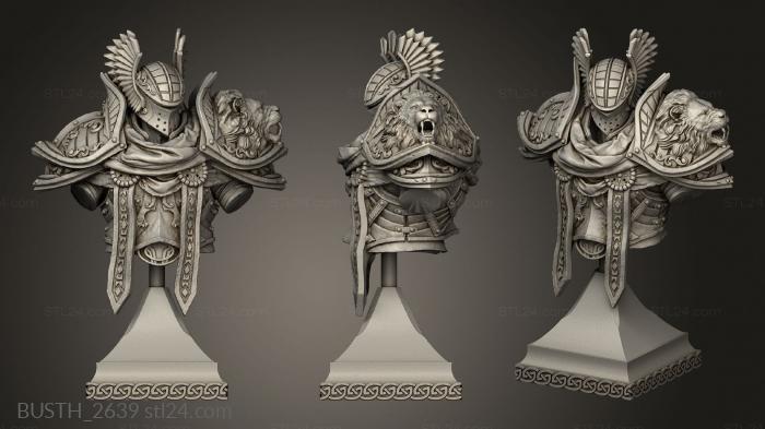 Busts of heroes and monsters (Colonel Thierry du Lion, BUSTH_2639) 3D models for cnc