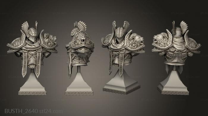 Busts of heroes and monsters (Colonel Thierry du Lion, BUSTH_2640) 3D models for cnc