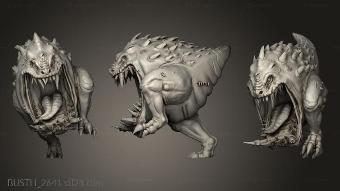 Busts of heroes and monsters (COLOSSAL Squig CGT Sugg SMOKE, BUSTH_2641) 3D models for cnc