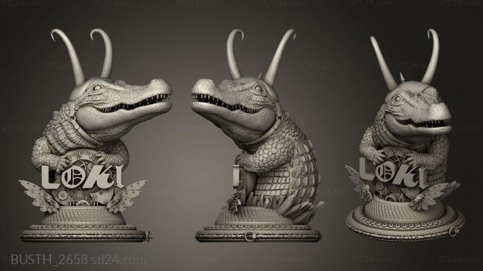 Busts of heroes and monsters (Croki, BUSTH_2658) 3D models for cnc