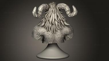 Busts of heroes and monsters (Cursed Forge Abominable Yeti, BUSTH_2662) 3D models for cnc