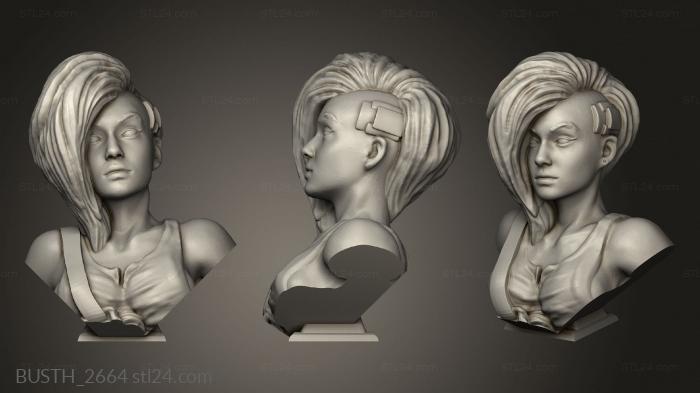 Busts of heroes and monsters (Cyber Elite CONTENTS JADE RIVERA, BUSTH_2664) 3D models for cnc