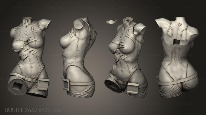 Busts of heroes and monsters (Cyberpunk Lucy NSFW NSFW, BUSTH_2667) 3D models for cnc