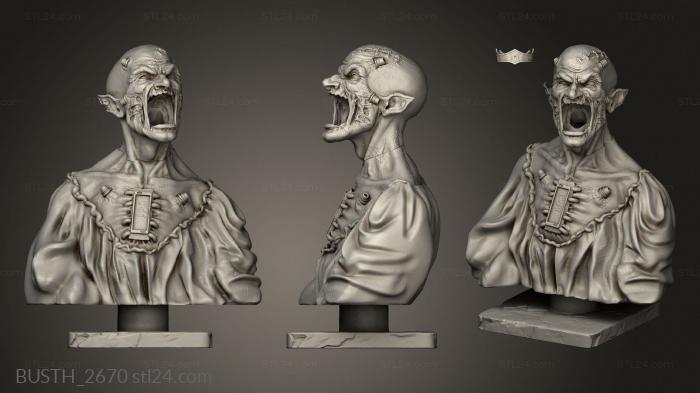 Busts of heroes and monsters (Cyberpunk Vampire, BUSTH_2670) 3D models for cnc