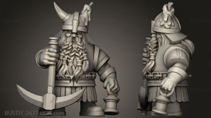 Busts of heroes and monsters (D Miner, BUSTH_2673) 3D models for cnc