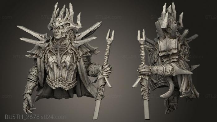 Busts of heroes and monsters (Dante, BUSTH_2678) 3D models for cnc