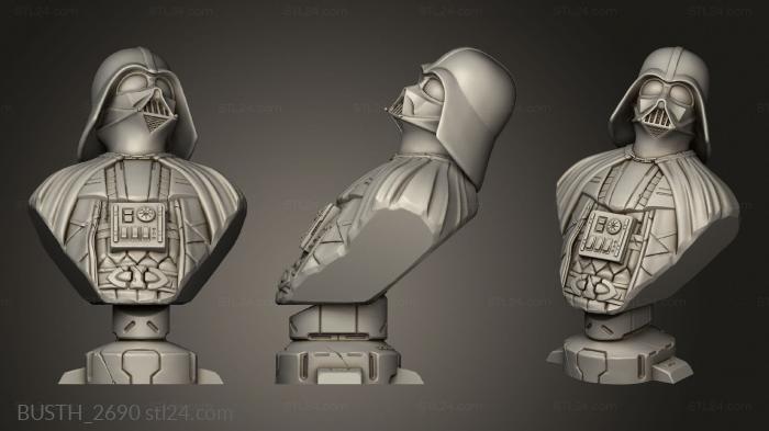 Busts of heroes and monsters (Darth Vader eastman, BUSTH_2690) 3D models for cnc