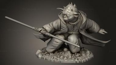 Busts of heroes and monsters (Darth Yaddle Yoda, BUSTH_2694) 3D models for cnc