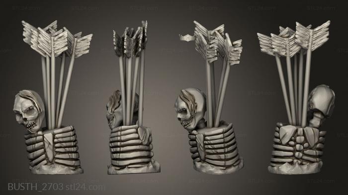 Busts of heroes and monsters (Death Ranger Arrow, BUSTH_2703) 3D models for cnc