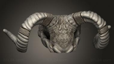 Busts of heroes and monsters (Deluxe Sheep Skull, BUSTH_2708) 3D models for cnc