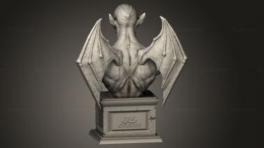 Busts of heroes and monsters (demon, BUSTH_2709) 3D models for cnc