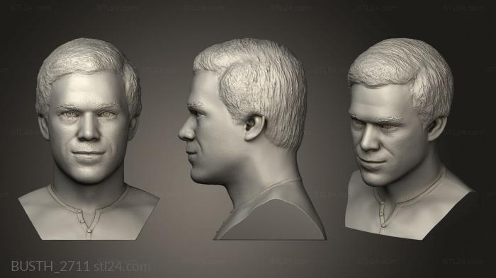 Busts of heroes and monsters (Dexter Morgan, BUSTH_2711) 3D models for cnc