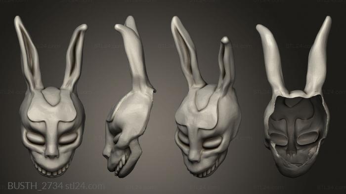 Busts of heroes and monsters (Donnie Darko mask frank, BUSTH_2734) 3D models for cnc