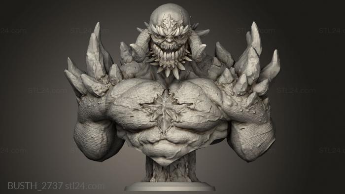 Busts of heroes and monsters (Doomsday, BUSTH_2737) 3D models for cnc