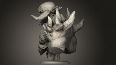 Busts of heroes and monsters (Doomsday, BUSTH_2737) 3D models for cnc