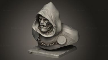 Busts of heroes and monsters (Dr Doom, BUSTH_2738) 3D models for cnc