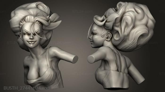 Busts of heroes and monsters (dragon ball launch sculpt, BUSTH_2744) 3D models for cnc