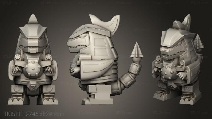 Busts of heroes and monsters (dragonzord forest, BUSTH_2745) 3D models for cnc