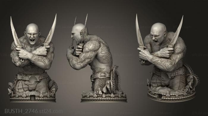 Busts of heroes and monsters (Drax, BUSTH_2746) 3D models for cnc