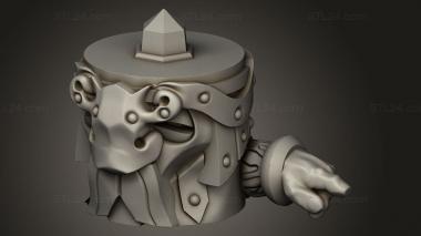 Busts of heroes and monsters (Dw Totems Brazier, BUSTH_2748) 3D models for cnc