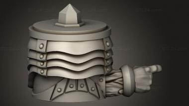 Busts of heroes and monsters (Dw Totems Brazier, BUSTH_2749) 3D models for cnc