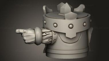 Busts of heroes and monsters (Dw Totems Brazier, BUSTH_2750) 3D models for cnc