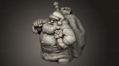 Busts of heroes and monsters (Dwarven Santa, BUSTH_2753) 3D models for cnc