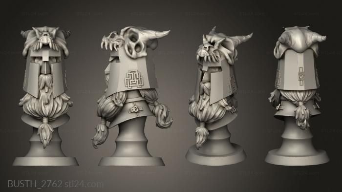 Busts of heroes and monsters (Dwarven Knight, BUSTH_2762) 3D models for cnc