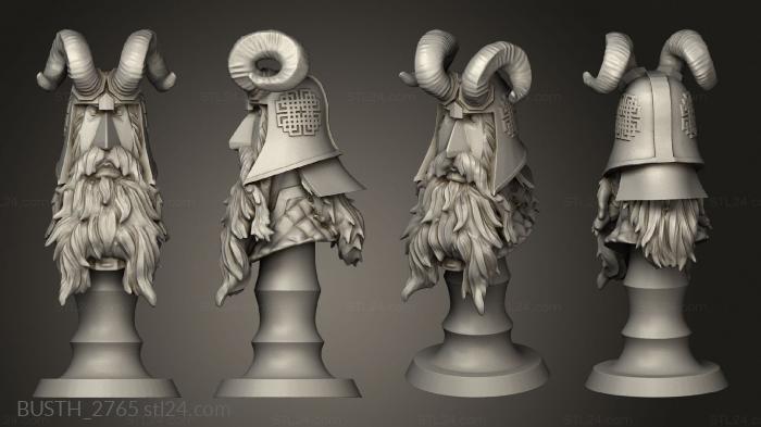 Busts of heroes and monsters (Dwarven Rook, BUSTH_2765) 3D models for cnc