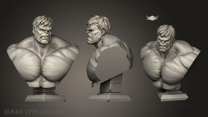Busts of heroes and monsters (Eastman Hulk, BUSTH_2770) 3D models for cnc