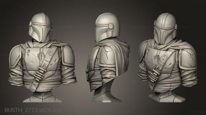 Busts of heroes and monsters (Eastman mando, BUSTH_2773) 3D models for cnc