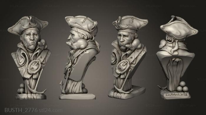Busts of heroes and monsters (Eastman Pirate and His Rat, BUSTH_2776) 3D models for cnc