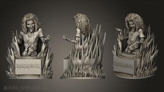 Busts of heroes and monsters (Eddie iron maiden, BUSTH_2779) 3D models for cnc