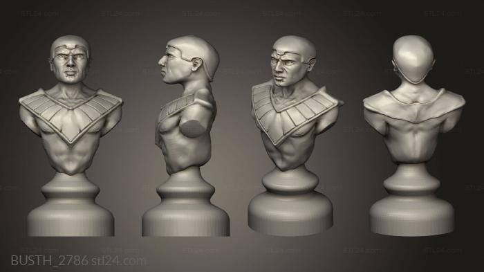 Busts of heroes and monsters (Egyptian Chess Board Pawn, BUSTH_2786) 3D models for cnc